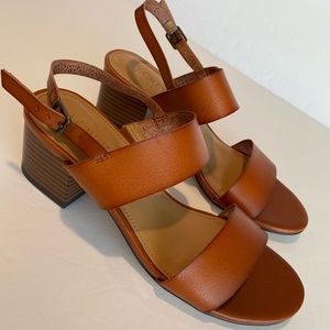 J. Crew Factory low block heel sandals. 6 1/2